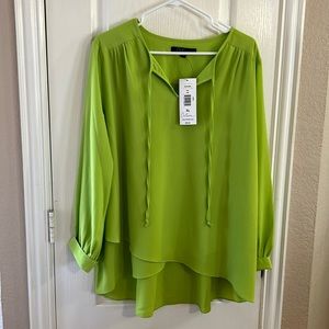 Lime green tunic blouse
